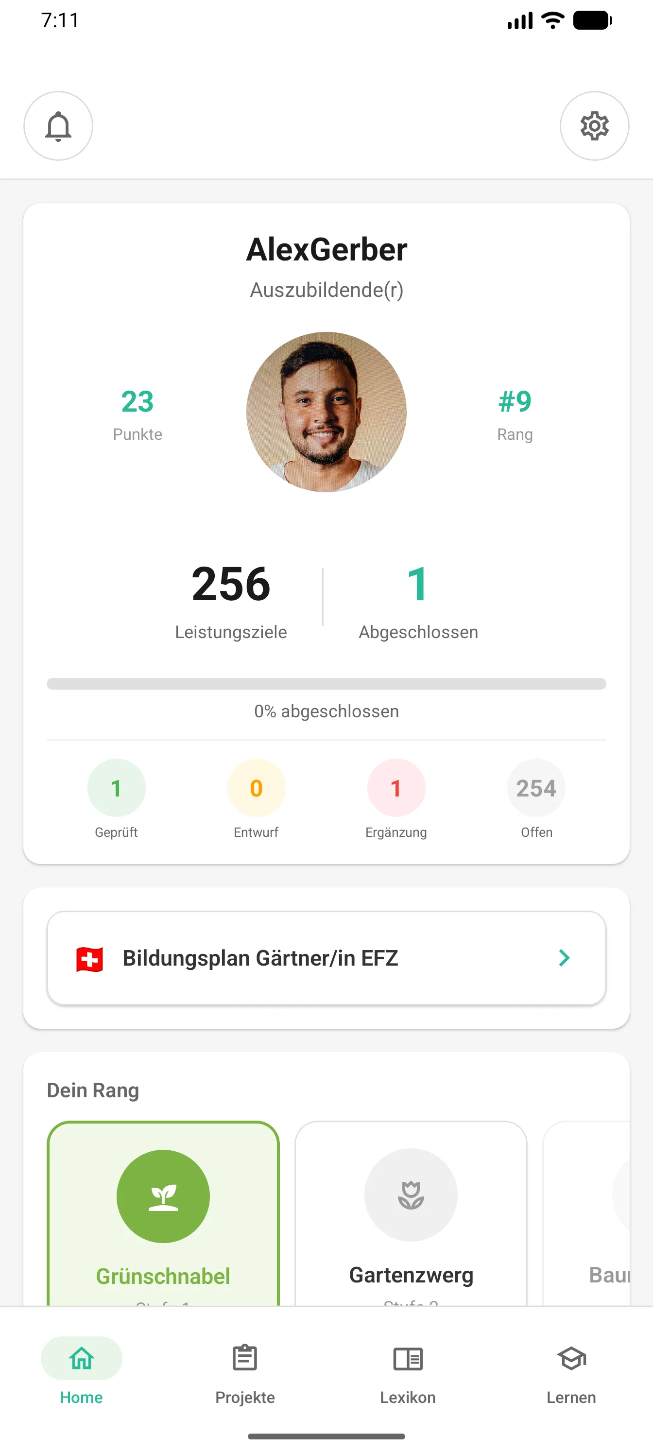 AndyGreen App Vorschau